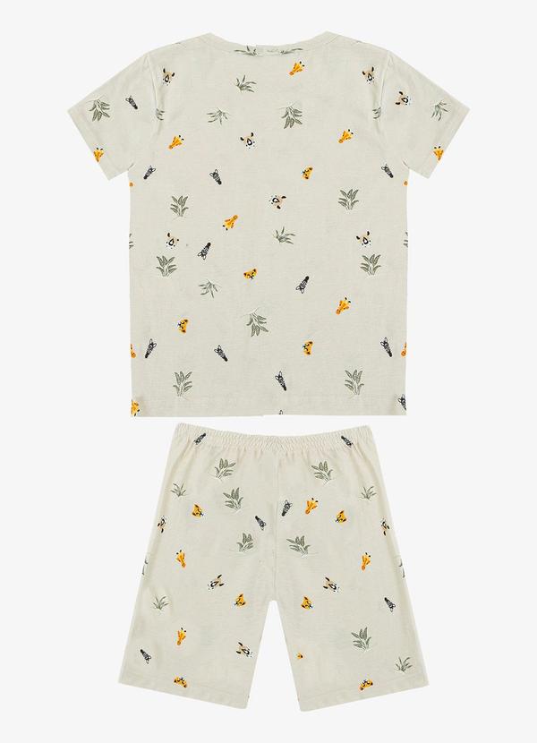 Select - Pijama Infantil Camiseta e Bermuda Bege 2