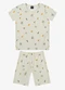 Select - Pijama Infantil Camiseta e Bermuda Azul - variação: Bege