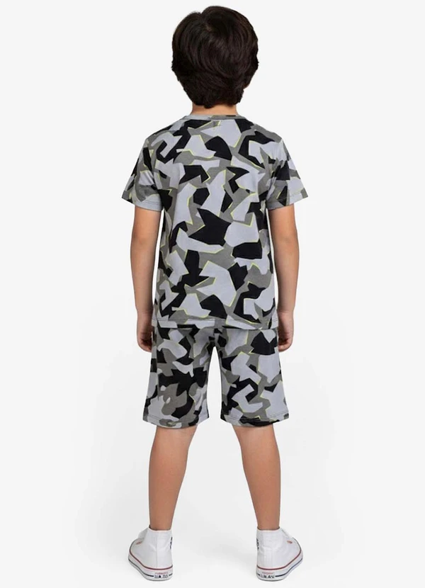 Select - Pijama Infantil Camiseta e Bermuda Cinza 2