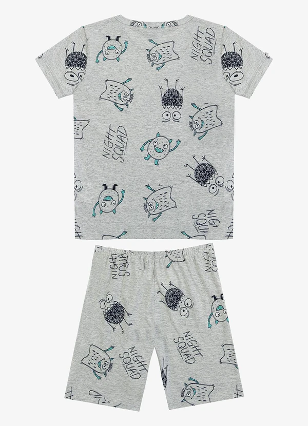 Select - Pijama Infantil Camiseta e Bermuda Cinza 2
