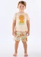 Up Baby - Pijama Infantil Camiseta e Bermuda Amarelo - variação:  