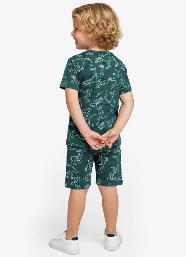 Select - Pijama Infantil Camiseta e Bermuda Verde 2