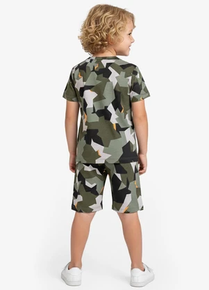 Select - Pijama Infantil Camiseta e Bermuda Verde - SELECT