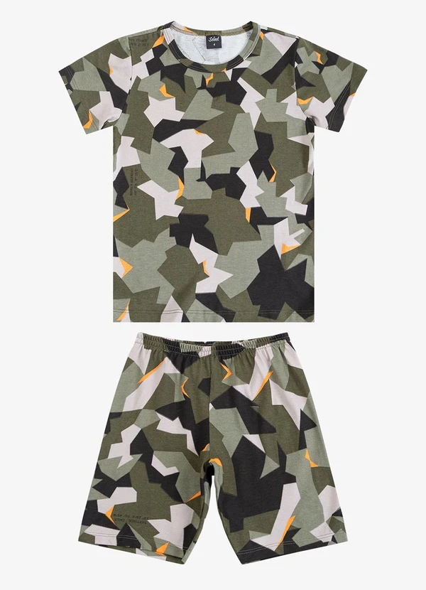 Select - Pijama Infantil Camiseta e Bermuda Verde 3
