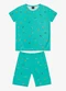 Select - Pijama Infantil Camiseta e Bermuda Azul - variação: Verde