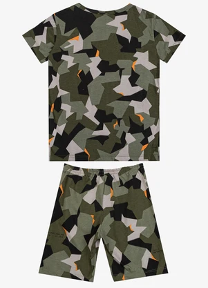 Select - Pijama Infantil Camiseta e Bermuda Verde - SELECT