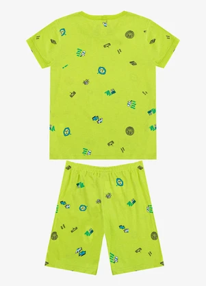 Select - Pijama Infantil Camiseta e Bermuda Verde - SELECT