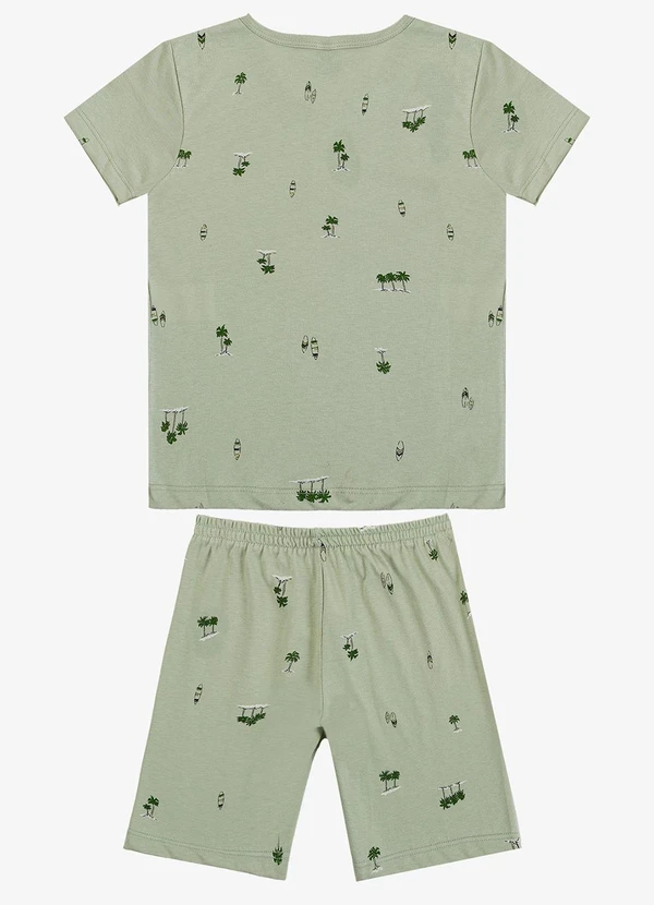 Select - Pijama Infantil Camiseta e Bermuda Verde 2