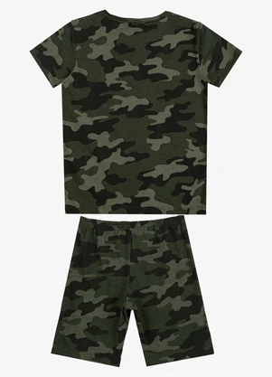 Select - Pijama Infantil Camiseta e Bermuda Verde - SELECT