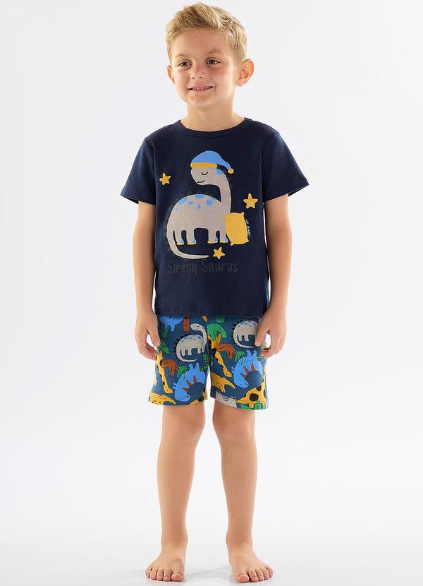 Up Baby - Pijama Infantil Dino para Menino Azul