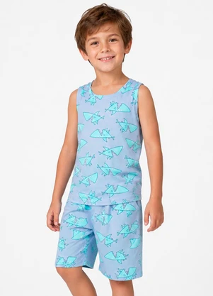 Select - Pijama Infantil em Meia Malha Azul - SELECT