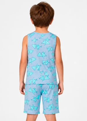 Select - Pijama Infantil em Meia Malha Azul - SELECT