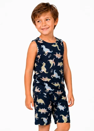 Select - Pijama Infantil em Meia Malha Azul - SELECT