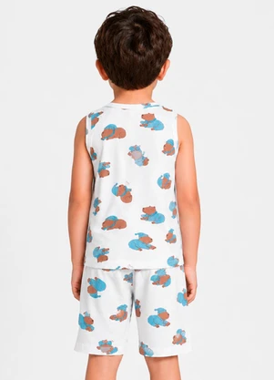 Select - Pijama Infantil em Meia Malha Branco - SELECT