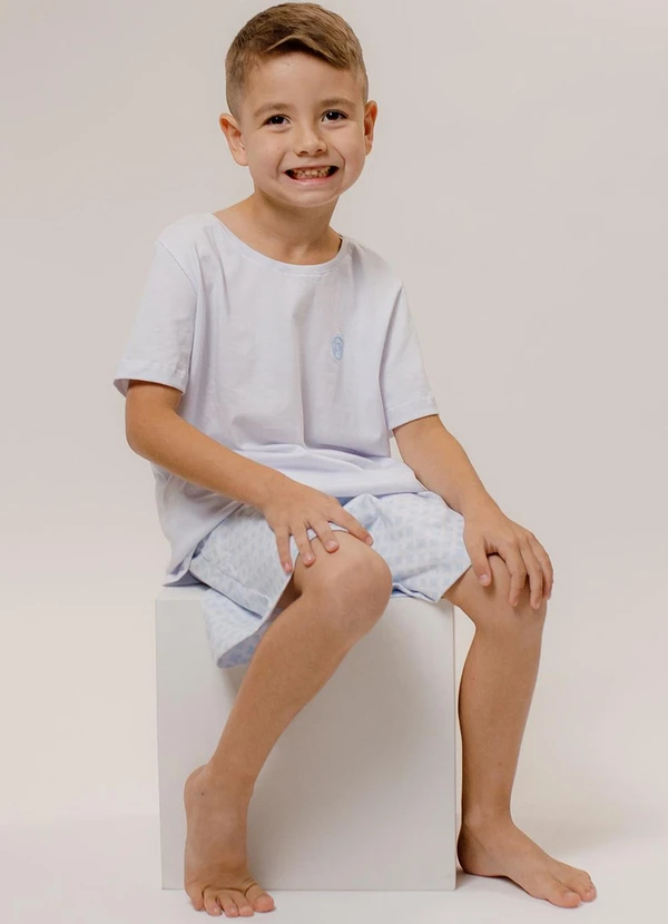 Piante Pijamas - Pijama Infantil Manga Curta Algodão Branco 3