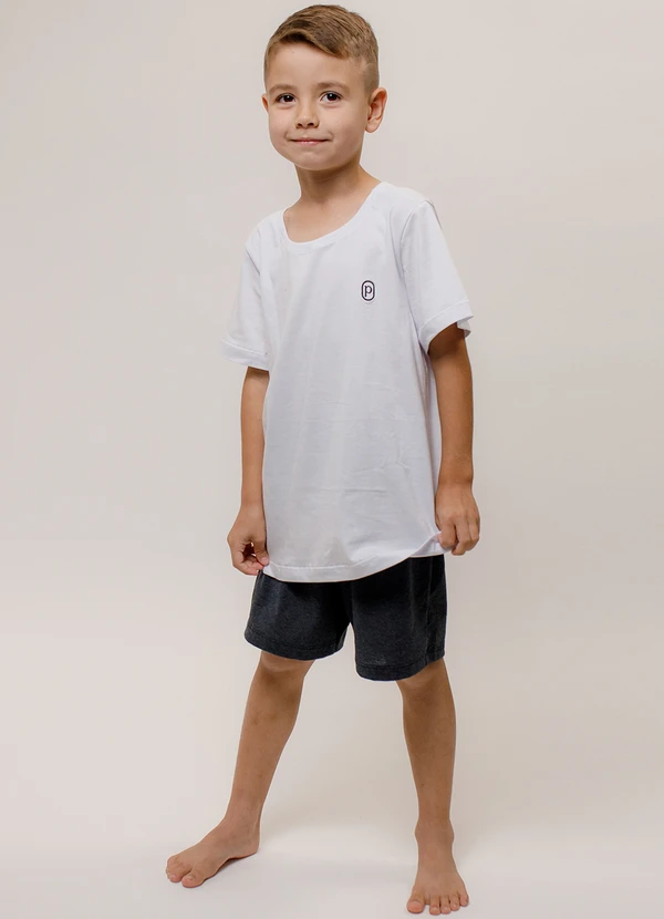 Piante Pijamas - Pijama Infantil Manga Curta Algodão Branco 5