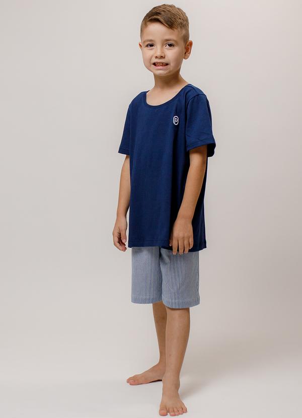 Piante Pijamas - Pijama Infantil Manga Curta Algodão Marinho