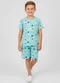 Select - Pijama Infantil Masculino Verde - variação: Azul