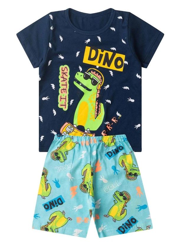 Select - Pijama Infantil Masculino Brilha no Escuro Azul 1