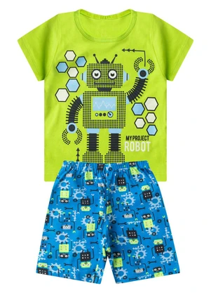 Select - Pijama Infantil Masculino Brilha no Escuro Verde - SELECT