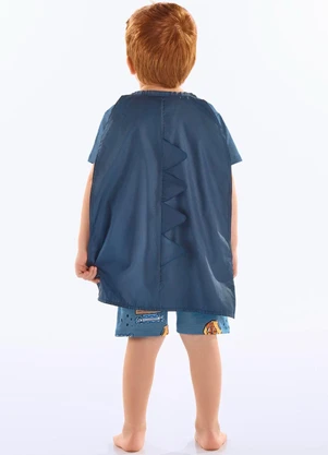 Up Baby - Pijama Infantil Masculino com Capa Azul - UP BABY