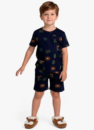 Select - Pijama Infantil Masculino em Cotton Azul - SELECT