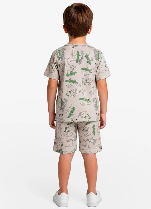 Select - Pijama Infantil Masculino em Cotton Bege 2