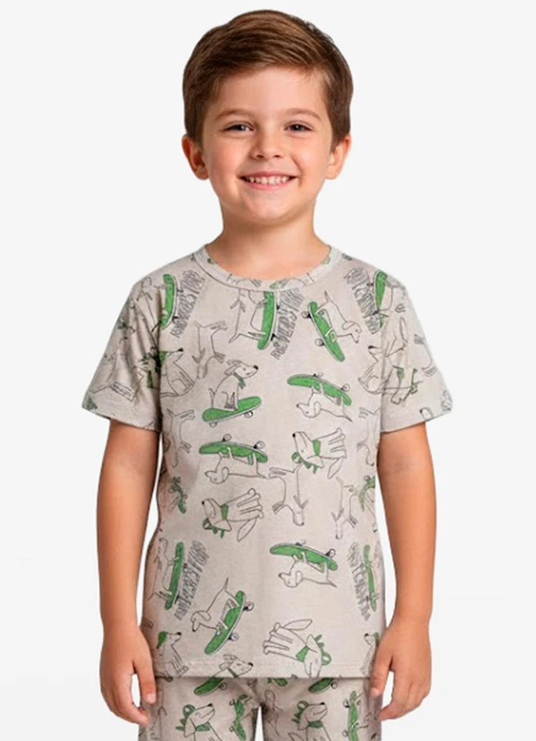 Select - Pijama Infantil Masculino em Cotton Bege 3
