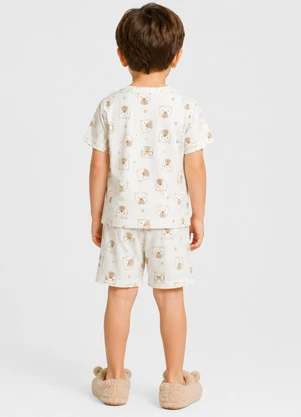 Select - Pijama Infantil Masculino em Cotton Bege - SELECT