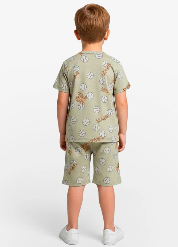 Select - Pijama Infantil Masculino em Cotton Verde 2