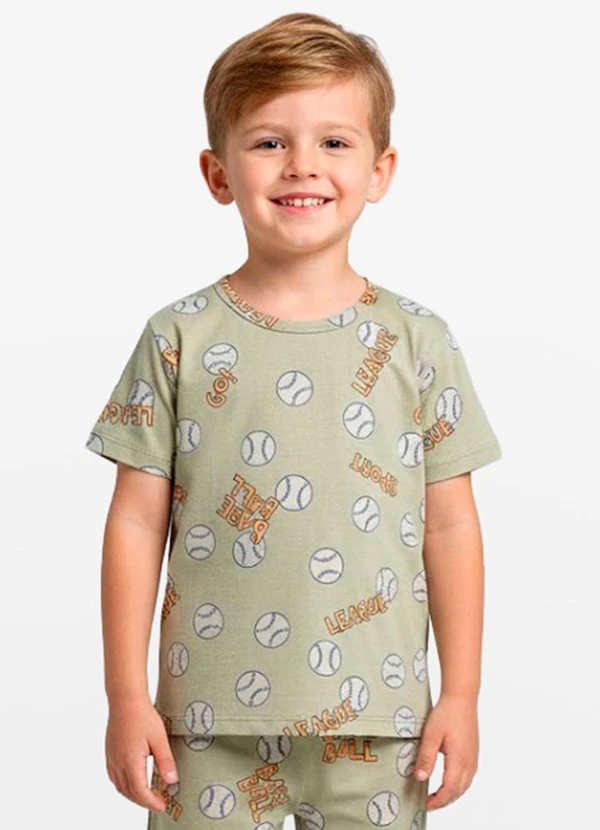 Select - Pijama Infantil Masculino em Cotton Verde 3