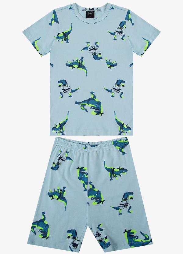 Select - Pijama Infantil Masculino Estampado Azul