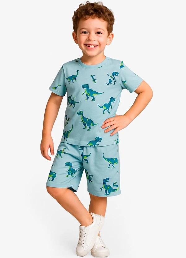 Select - Pijama Infantil Masculino Estampado Azul 3