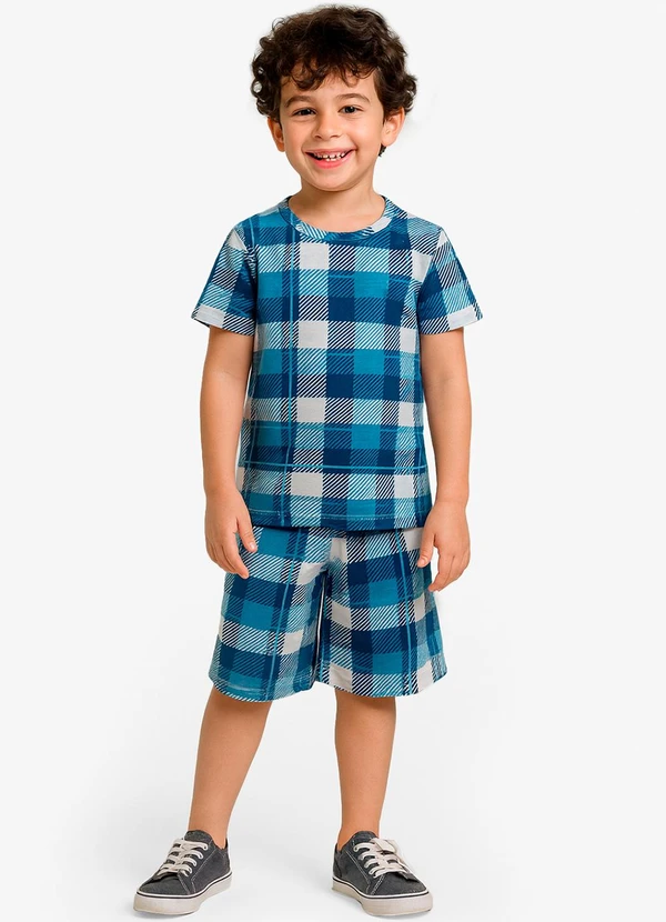 Select - Pijama Infantil Masculino Estampado Azul 3