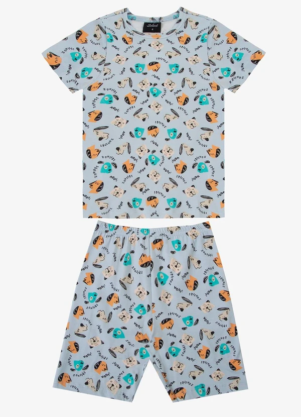 Select - Pijama Infantil Masculino Estampado Verde 3