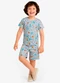 Select - Pijama Infantil Masculino Estampado Azul - variação: Verde