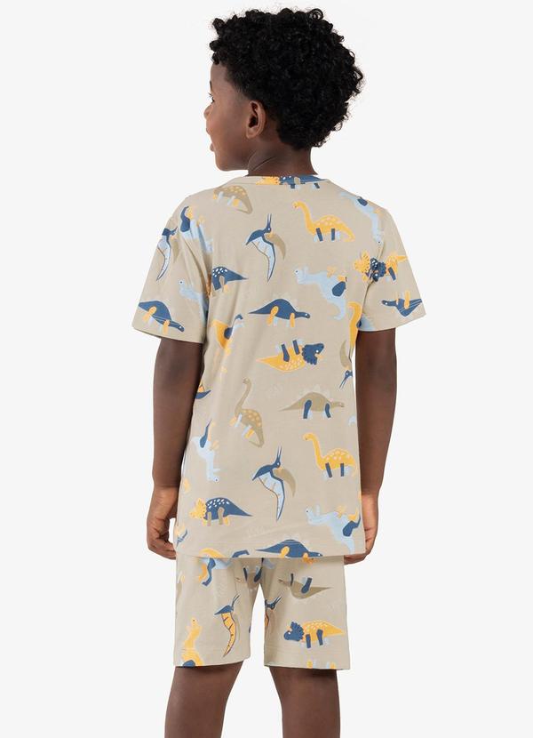 Rovi Kids - Pijama Infantil Masculino Meia Malha Bege 2