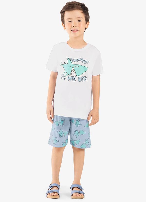 Rovi Kids - Pijama Infantil Masculino Meia Malha Branco 3