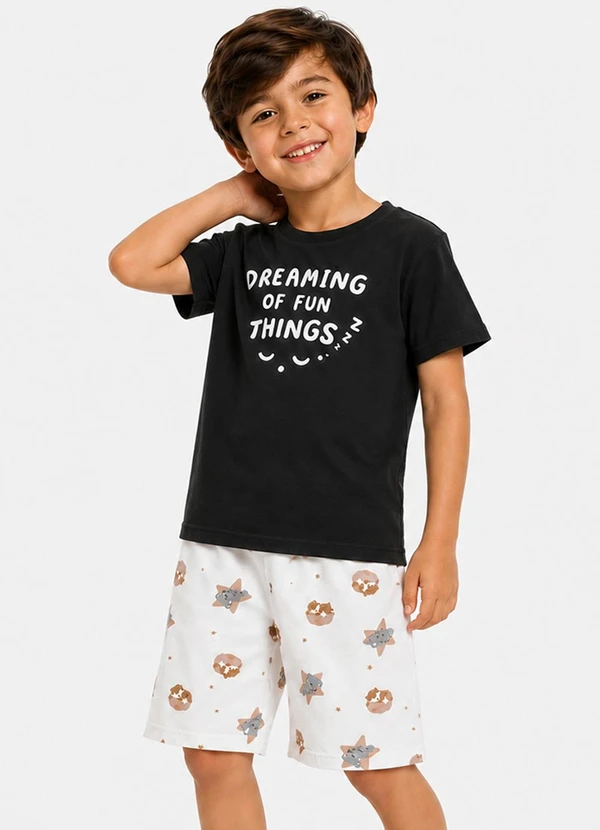 Select - Pijama Infantil Masculino Preto
