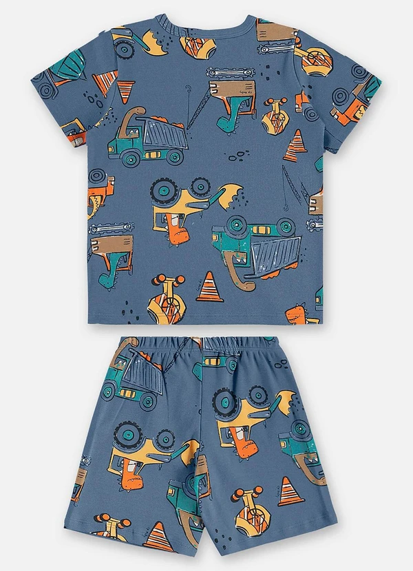 Up Baby - Pijama Infantil Masculino Suedine Azul 3