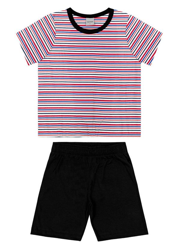 Rovi Kids - Pijama Infantil Meia Malha Masculina Vermelho