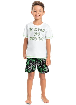 Quimby - Pijama Infantil Menino Branco - QUIMBY