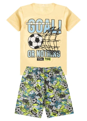 Select - Pijama Infantil Menino Brilha no Escuro Amarelo - SELECT