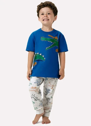 Kyly - Pijama Infantil Menino Brilha no Escuro Azul - KYLY