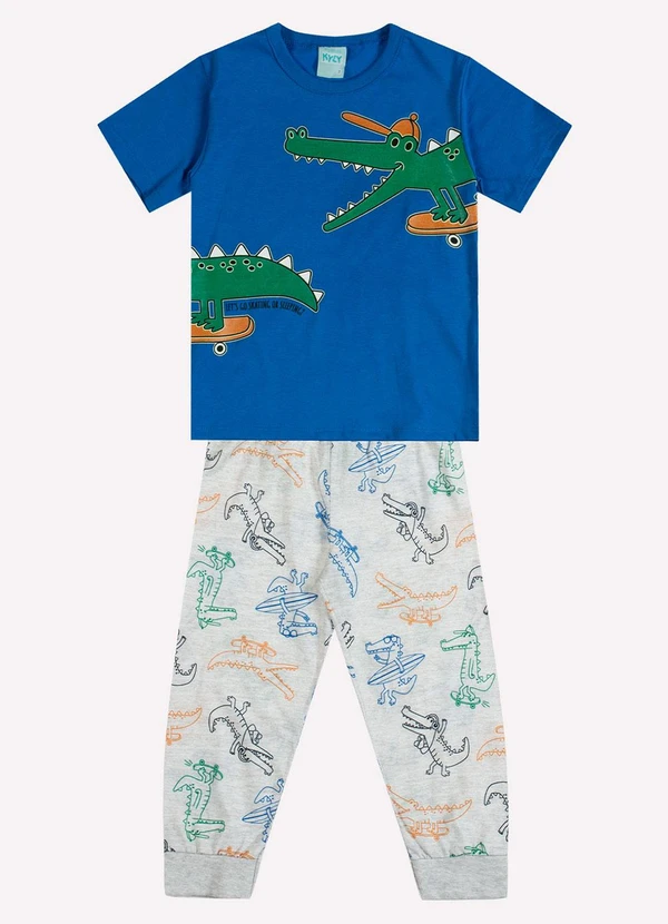 Kyly - Pijama Infantil Menino Brilha no Escuro Azul 2
