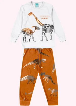 Kyly - Pijama Infantil Menino Brilha no Escuro Branco - KYLY