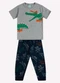 Kyly - Pijama Infantil Menino Brilha no Escuro Cinza - variação: Cinza