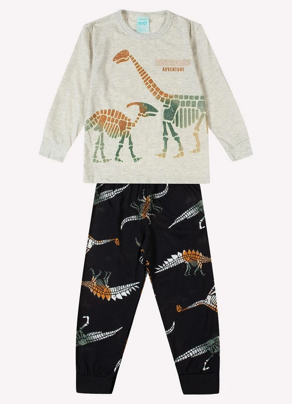 Kyly - Pijama Infantil Menino Brilha no Escuro Cinza 2