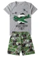 Select - Pijama Infantil Menino Brilha no Escuro Verde - variação: Cinza