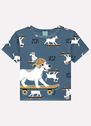 Kyly - Pijama Infantil Menino Cachorrinhos Azul - KYLY